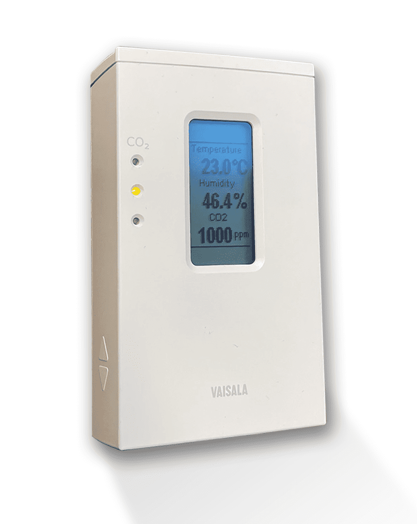 Vaisala carbon dioxide monitoring device is combined with the AiroSensor data loggers for a bespoke CO2 monitoring solution.
