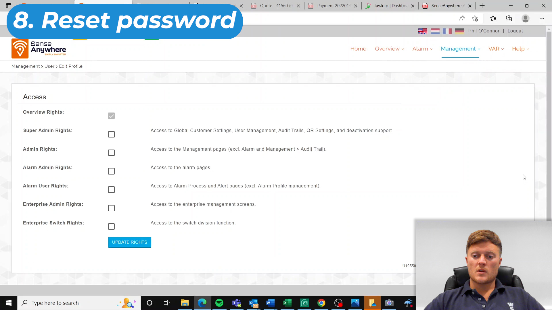 8. Reset Password