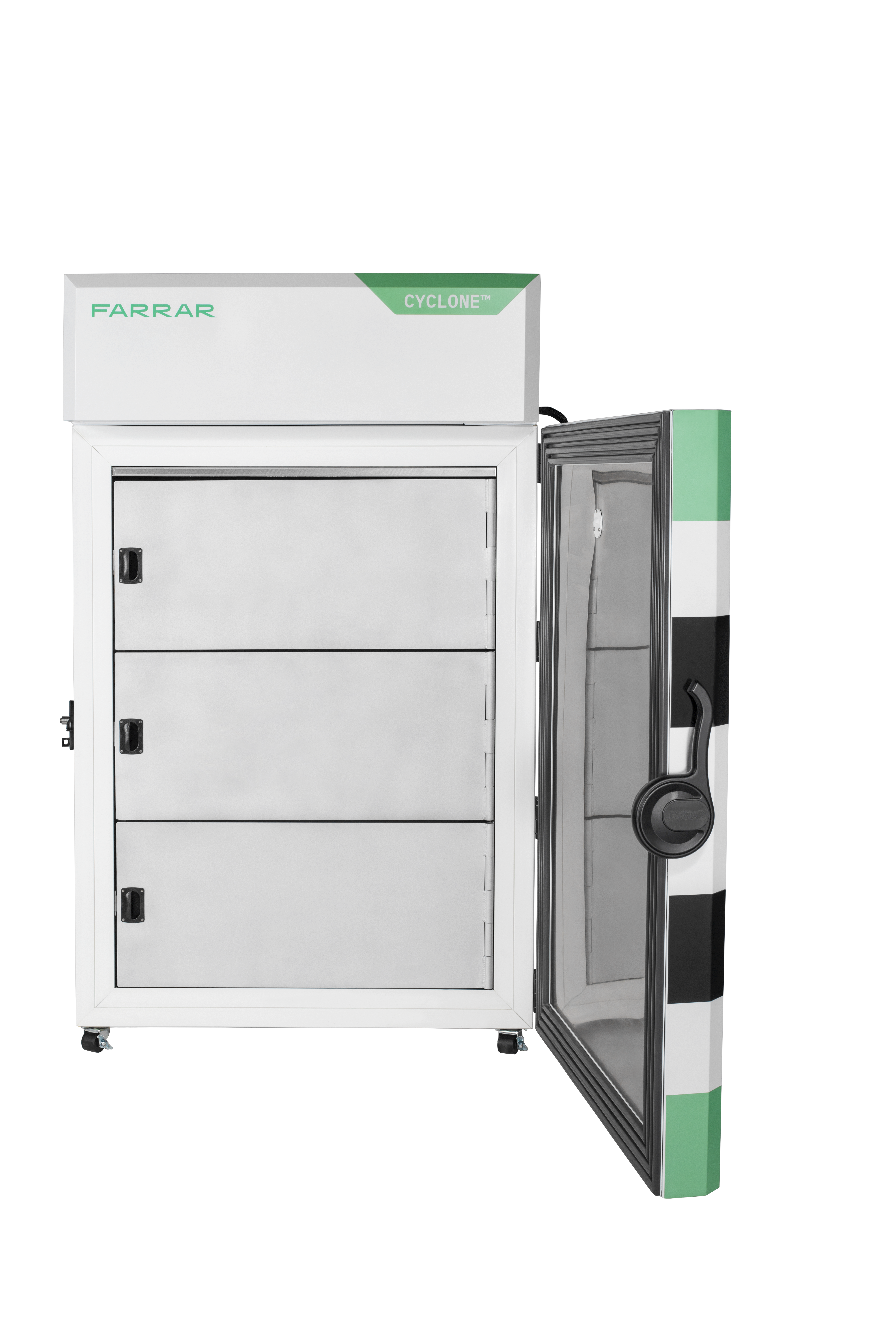 Ultra-low temperature freezer FARRAR CYCLONE open door and three tiered compartments